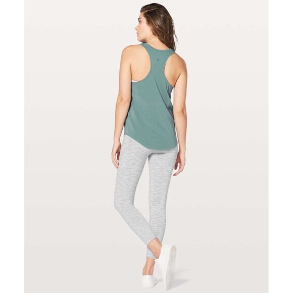 LULULEMON Mystic Green Pima Cotton Racerback Love Tank II Top, Size 4 - Picture 2 of 13